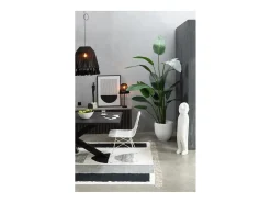 New J-Line Lámpara de techo de yute 53x53x53 cm Negro