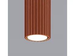 Sollux Lighting Plafón^Lámpara de techo Gloow minimalista de aluminio - 1 fuentes luminosas 3000K - L.6,5 x A.40 cm - ocre Rojo