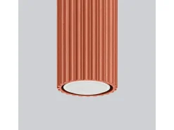 Sollux Lighting Plafón^Lámpara de techo Gloow minimalista de aluminio - 1 fuentes luminosas 3000K - L.6,5 x A.40 cm - ocre Rojo