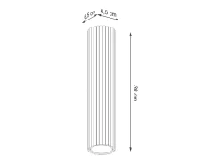Best Sollux Lighting Lámpara de techo Gloow minimalista de aluminio - 1 fuentes luminosas 4000K - L.6,5 x A.30 cm - ocre Rojo