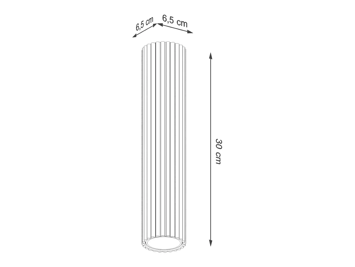 Best Sollux Lighting Lámpara de techo Gloow minimalista de aluminio - 1 fuentes luminosas 4000K - L.6,5 x A.30 cm - ocre Rojo