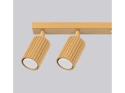Sollux Lighting Plafón^Lámpara de techo Gloow minimalista de aluminio - 6 fuentes luminosas 3000K - L.117 x A.16,5 cm - Dorado
