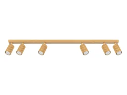 Sollux Lighting Plafón^Lámpara de techo Gloow minimalista de aluminio - 6 fuentes luminosas 3000K - L.117 x A.16,5 cm - Dorado