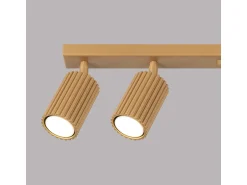 Sollux Lighting Plafón^Lámpara de techo Gloow minimalista de aluminio - 6 fuentes luminosas 3000K - L.117 x A.16,5 cm - Dorado