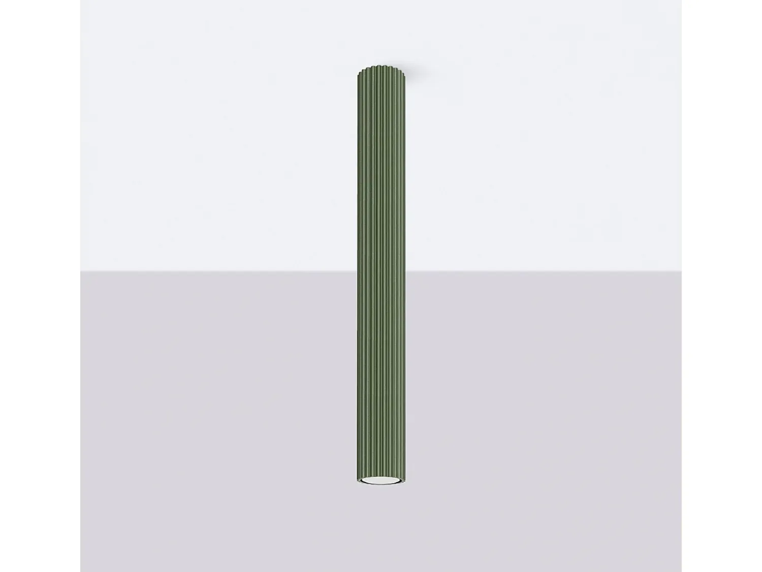 Sollux Lighting Plafón^Lámpara de techo Gloow minimalista de aluminio - 1 fuentes luminosas 3000K - L.6,5 x A.60 cm - oliva Verde