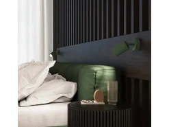 Sollux Lighting Plafón^Lámpara de techo Gloow minimalista de aluminio - 1 fuentes luminosas 3000K - L.6,5 x A.60 cm - oliva Verde
