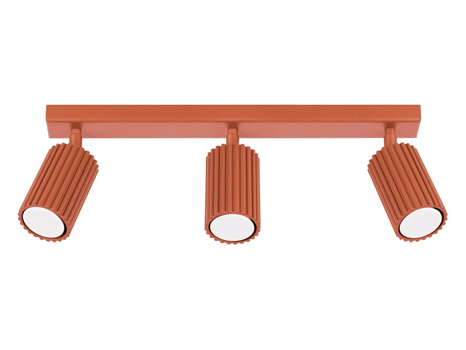 Best Sollux Lighting Lámpara de techo Gloow minimalista de aluminio - 3 fuentes luminosas 4000K - L.45 x A.16,5 cm - ocre Rojo