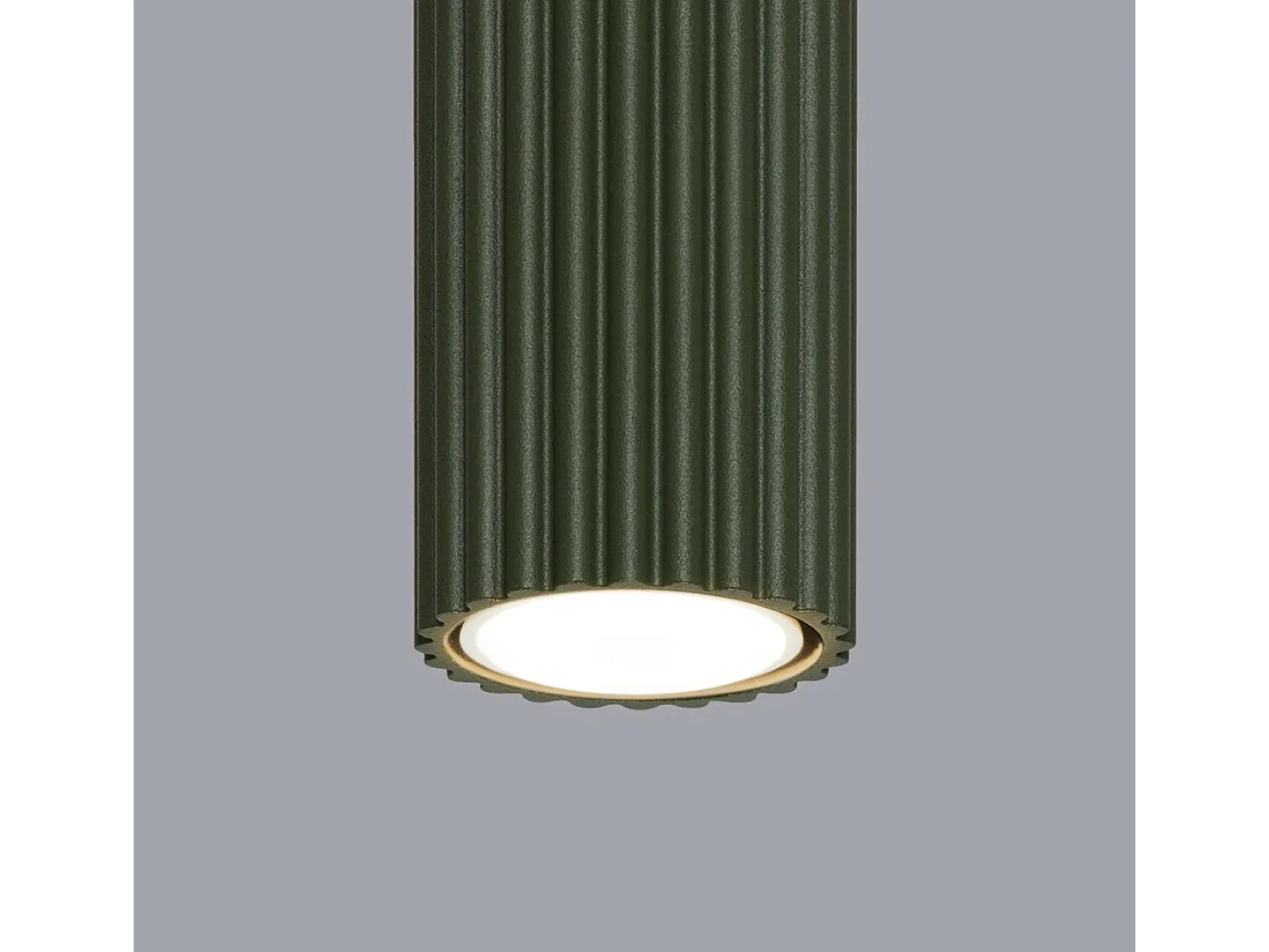 Sollux Lighting Plafón^Lámpara de techo Gloow minimalista de aluminio - 1 fuentes luminosas 3000K - L.6,5 x A.40 cm - oliva Verde
