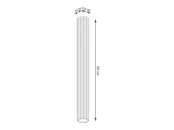 Sollux Lighting Lámpara de techo Gloow minimalista de aluminio - 1 fuentes luminosas 3000K - L.6,5 x A.60 cm - ocre Rojo