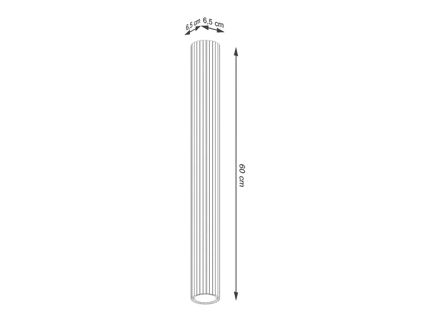 Sollux Lighting Lámpara de techo Gloow minimalista de aluminio - 1 fuentes luminosas 3000K - L.6,5 x A.60 cm - ocre Rojo