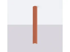 Sollux Lighting Lámpara de techo Gloow minimalista de aluminio - 1 fuentes luminosas 3000K - L.6,5 x A.60 cm - ocre Rojo