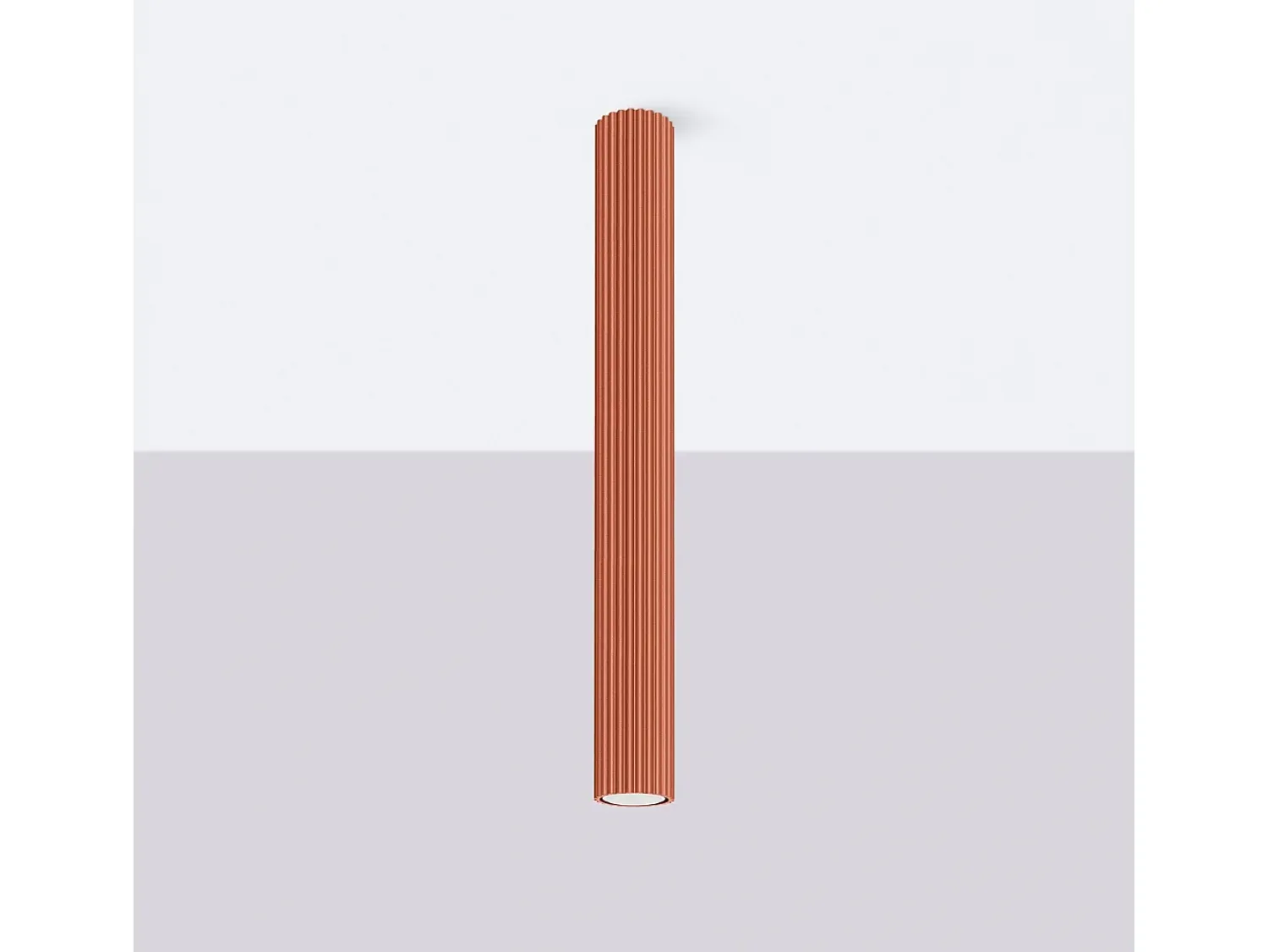 Sollux Lighting Lámpara de techo Gloow minimalista de aluminio - 1 fuentes luminosas 3000K - L.6,5 x A.60 cm - ocre Rojo