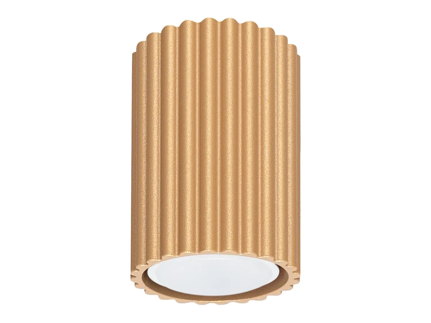 Sollux Lighting Plafón^Lámpara de techo Gloow minimalista de aluminio - 1 fuentes luminosas 4000K - L.6,5 x A.10 cm - Dorado