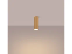 Sale Sollux Lighting Lámpara de techo Gloow minimalista de aluminio - 1 fuentes luminosas 4000K - L.6,5 x A.20 cm - Dorado