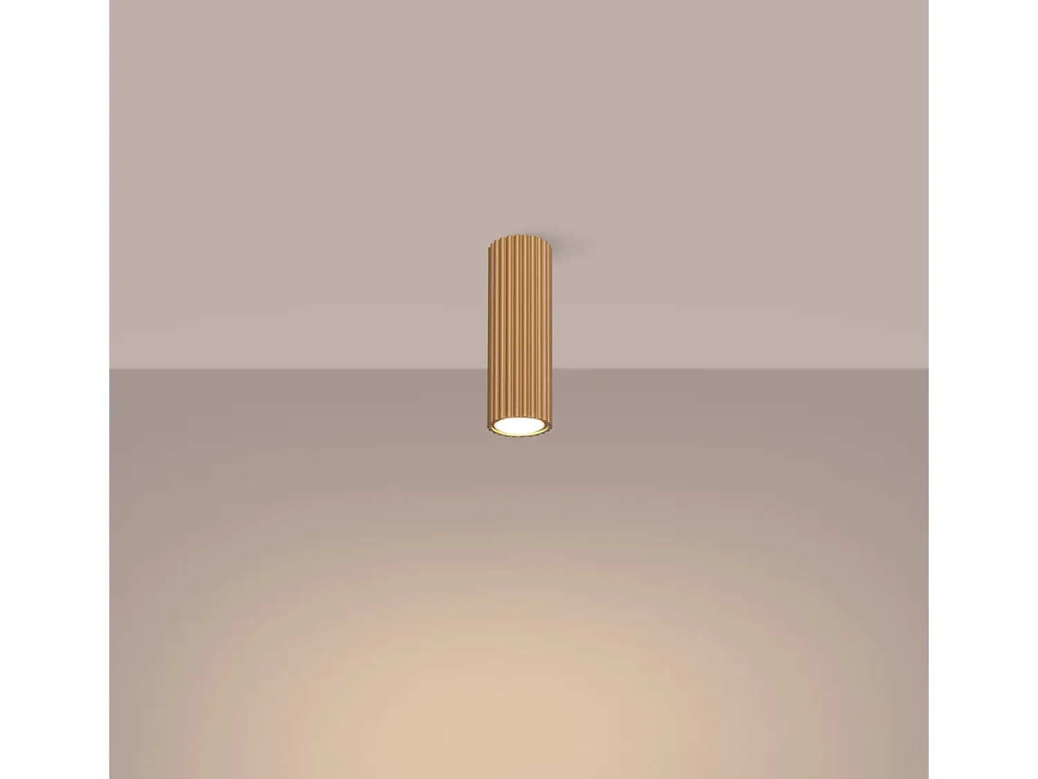 Sale Sollux Lighting Lámpara de techo Gloow minimalista de aluminio - 1 fuentes luminosas 4000K - L.6,5 x A.20 cm - Dorado