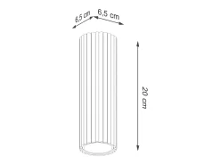 Sale Sollux Lighting Lámpara de techo Gloow minimalista de aluminio - 1 fuentes luminosas 4000K - L.6,5 x A.20 cm - Dorado