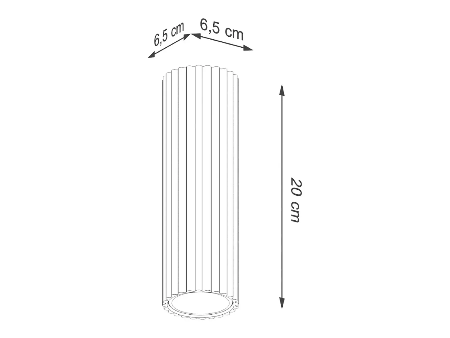 Sale Sollux Lighting Lámpara de techo Gloow minimalista de aluminio - 1 fuentes luminosas 4000K - L.6,5 x A.20 cm - Dorado