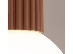 Best Sollux Lighting Lámpara De Techo Halo Moderno De Aluminio/Vidrio - 1 Fuentes Luminosas - L.12 X A.21 Cm - Moca Marru00f3n