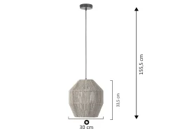 Hot VS Venta-stock Lámpara de techo Ishi de cuerda trenzada, diámetro 30 cm Beige