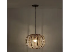 Lámpara de techo Kairi de papel trenzado, diámetro 42 cm