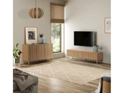Lámpara de techo Kairi de papel trenzado, diámetro 42 cm