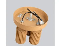 Sollux Lighting Plafón^Lámpara De Techo Karbon Minimalista De Aluminio - 3 Fuentes Luminosas - L.19,5 X A.18 Cm - Dorado