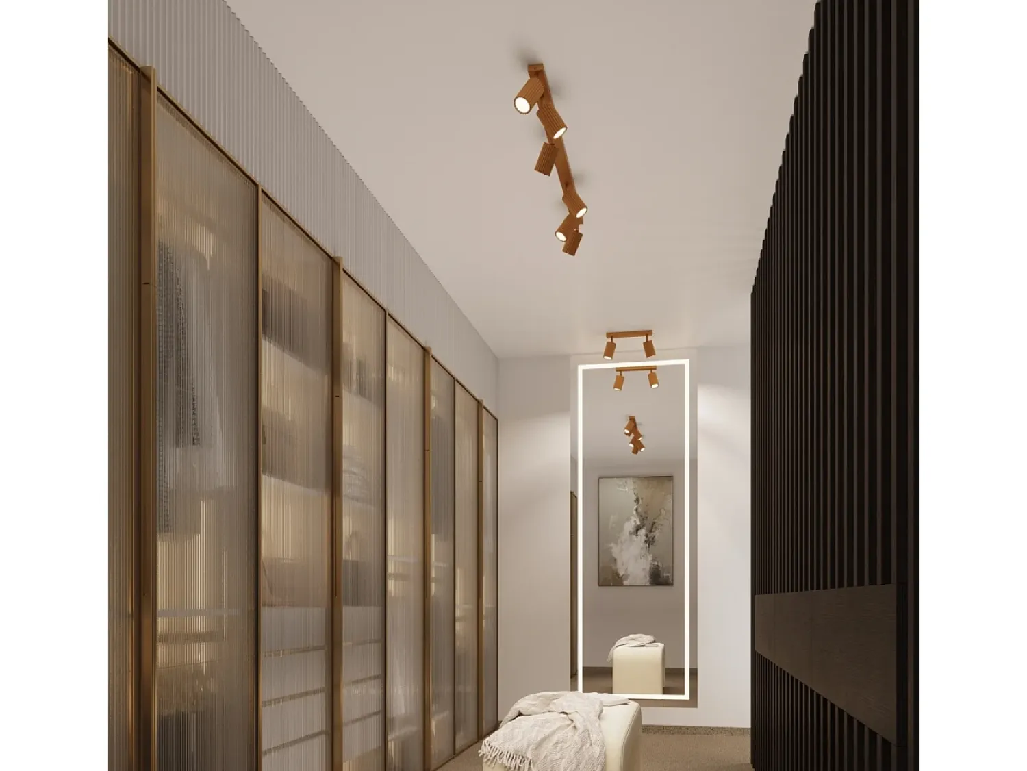 Sollux Lighting Plafón^Lámpara De Techo Karbon Minimalista De Aluminio - 3 Fuentes Luminosas - L.19,5 X A.18 Cm - Dorado