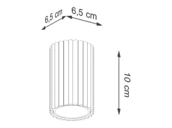 Sollux Lighting Plafón^Lámpara De Techo Karbon Minimalista De Aluminio - 1 Fuentes Luminosas - L.6,5 X A.10 Cm - Oliva Verde