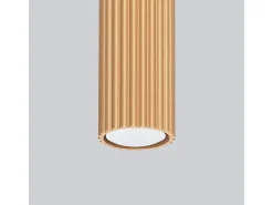 Best Sollux Lighting Lámpara De Techo Karbon Minimalista De Aluminio - 1 Fuentes Luminosas - L.6,5 X A.40 Cm - Dorado