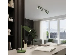 Sollux Lighting Plafón^Lámpara De Techo Karbon Minimalista De Aluminio - 6 Fuentes Luminosas - L.117 X A.16,5 Cm - Oliva Verde