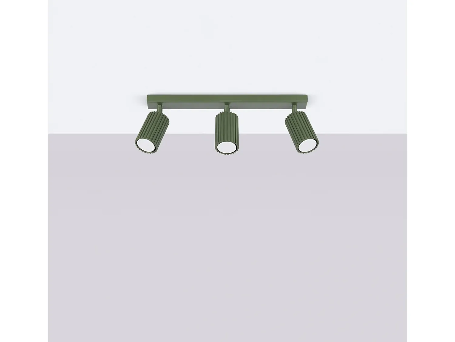 Sollux Lighting Plafón^Lámpara De Techo Karbon Minimalista De Aluminio - 3 Fuentes Luminosas - L.45 X A.16,5 Cm - Oliva Verde