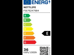 Clearance NETTLIFE Lámpara de techo LED para salón, 2 marcos, negra, moderna, cuadrada, regulable, ideal para pasillo Negro