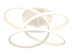 Outlet NETTLIFE Lámpara de techo LED para pasillo, diseño moderno, blanca, regulable, con mando a distancia, 36 cm, metal, 44 W Blanco