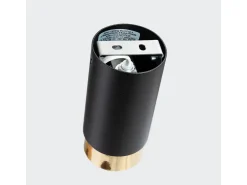 Sollux Lighting Plafón^Lámpara De Techo Nero Moderno De Acero - 1 Fuentes Luminosas - L.6 X A.12,5 Cm - Negro/Oro Negro / Dorado