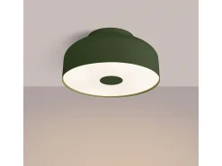 Sollux Lighting Plafón^Lámpara De Techo Omiq Moderno De Acero/Pvc - 4 Fuentes Luminosas - L.30 X A.15 Cm - Oliva Verde