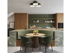 Sollux Lighting Plafón^Lámpara De Techo Omiq Moderno De Acero/Pvc - 4 Fuentes Luminosas - L.30 X A.15 Cm - Oliva Verde