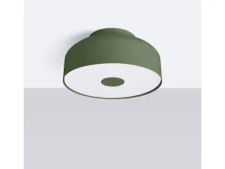 Sollux Lighting Plafón^Lámpara De Techo Omiq Moderno De Acero/Pvc - 4 Fuentes Luminosas - L.30 X A.15 Cm - Oliva Verde