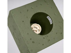 Sollux Lighting Plafón^Lámpara de techo Quad industrial de concreto - 1 fuentes luminosas - L.10 x A.10 cm - oliva Verde