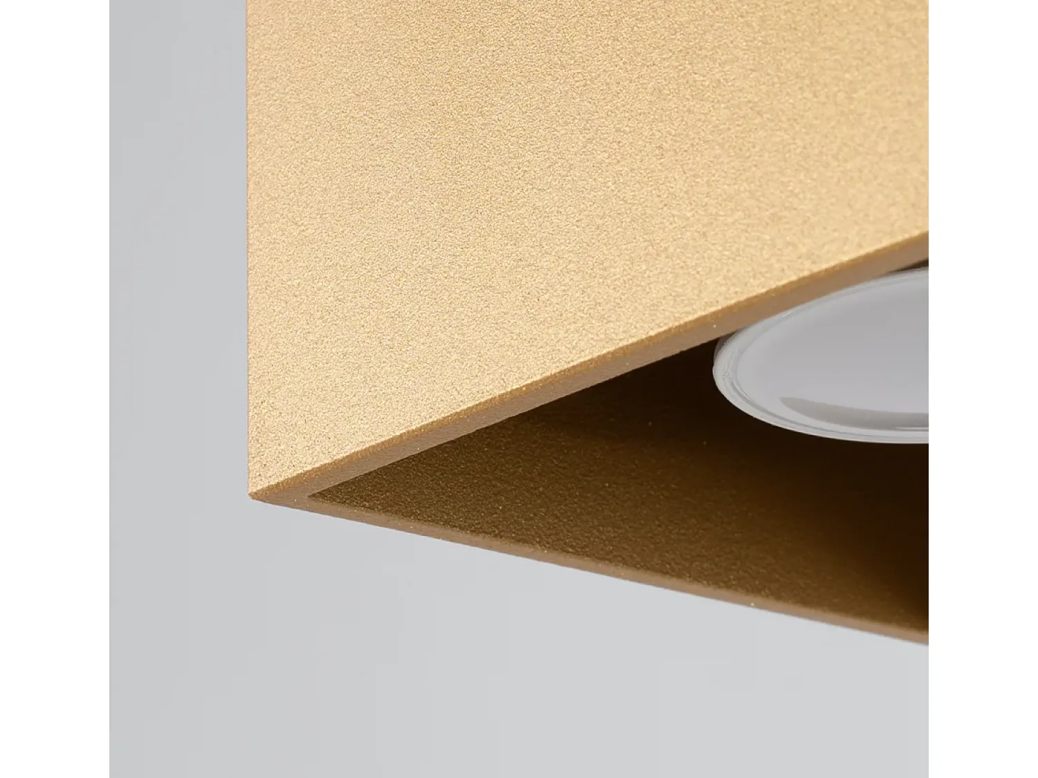 Sollux Lighting Plafón^Lámpara De Techo Quad Minimalista De Acero - 1 Fuentes Luminosas - L.10 X A.10 Cm - Dorado