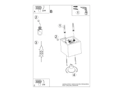Sollux Lighting Plafón^Lámpara De Techo Quad Minimalista De Acero - 1 Fuentes Luminosas - L.10 X A.10 Cm - Dorado