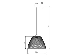 VS Venta-stock Lámpara Suspendida^Lámpara de techo Raku en Bambú, diametro 30 cm Beige