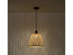 VS Venta-stock Lámpara Suspendida^Lámpara de techo Raku en Bambú, diametro 30 cm Beige