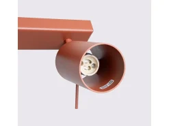 Sollux Lighting Plafón^Lámpara De Techo Ring Moderno De Acero - 6 Fuentes Luminosas - L.117 X A.17 Cm - Ocre Rojo