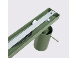 Best Sollux Lighting Lámpara De Techo Ring Moderno De Acero - 6 Fuentes Luminosas - L.117 X A.17 Cm - Oliva Verde