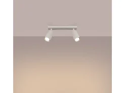 Best Sollux Lighting Lámpara De Techo Ring Moderno De Acero - 2 Fuentes Luminosas - L.30 X A.17 Cm - Beige