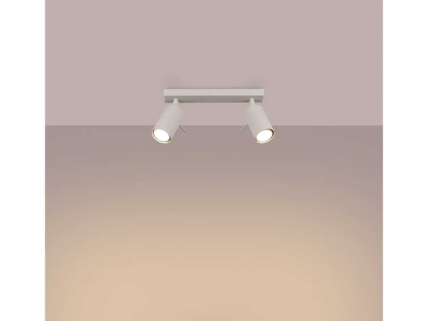 Best Sollux Lighting Lámpara De Techo Ring Moderno De Acero - 2 Fuentes Luminosas - L.30 X A.17 Cm - Beige