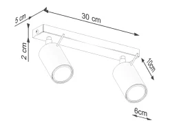 Best Sollux Lighting Lámpara De Techo Ring Moderno De Acero - 2 Fuentes Luminosas - L.30 X A.17 Cm - Beige