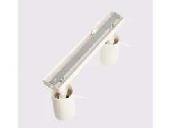 Best Sollux Lighting Lámpara De Techo Ring Moderno De Acero - 2 Fuentes Luminosas - L.30 X A.17 Cm - Beige