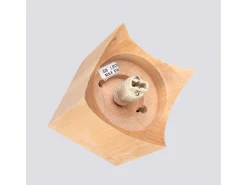 Best Sollux Lighting Lámpara De Techo Solis Minimalista De Madera/Vidrio - 1 Fuentes Luminosas - L.12 X A.19 Cm - Madera Natural/Blanco Color natural claro