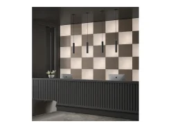 Lámpara de techo TANIA estilo moderno - Alt. 33 cm - GU10 50W - base ø14 cm- acero y cobre- IP20